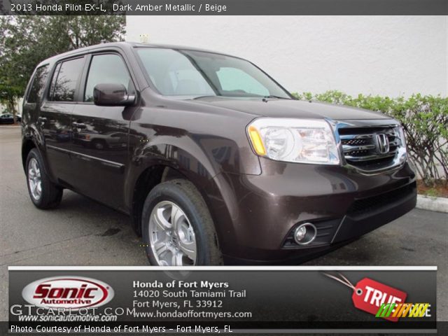 2013 Honda Pilot EX-L in Dark Amber Metallic
