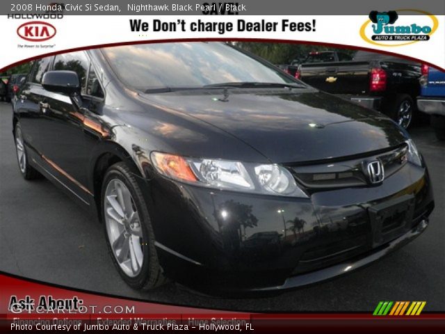 2008 Honda Civic Si Sedan in Nighthawk Black Pearl