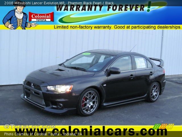 2008 Mitsubishi Lancer Evolution MR in Phantom Black Pearl