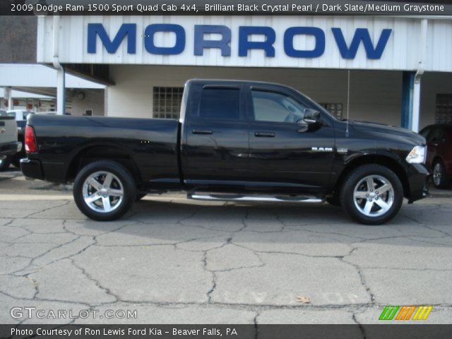 2009 Dodge Ram 1500 Sport Quad Cab 4x4 in Brilliant Black Crystal Pearl