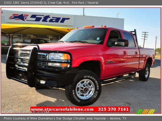2002 GMC Sierra 2500HD SL Crew Cab 4x4 in Fire Red
