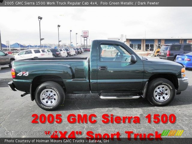 2005 GMC Sierra 1500 Work Truck Regular Cab 4x4 in Polo Green Metallic