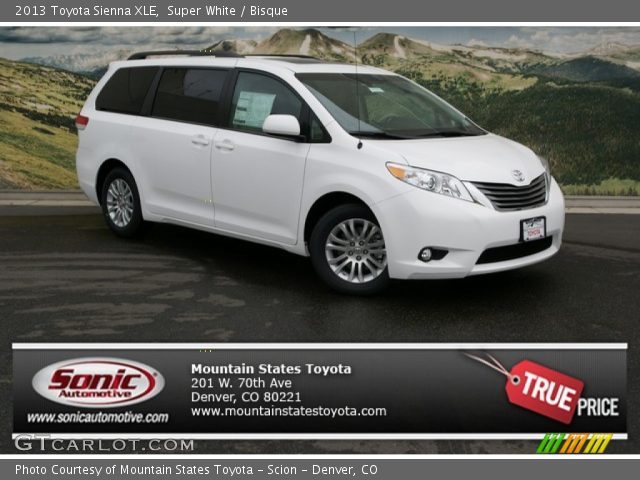2013 Toyota Sienna XLE in Super White