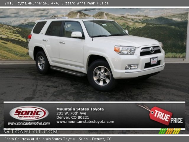 2013 Toyota 4Runner SR5 4x4 in Blizzard White Pearl