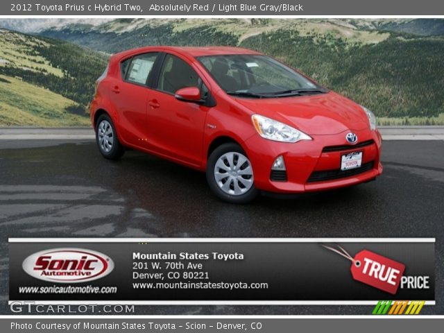 2012 Toyota Prius c Hybrid Two in Absolutely Red