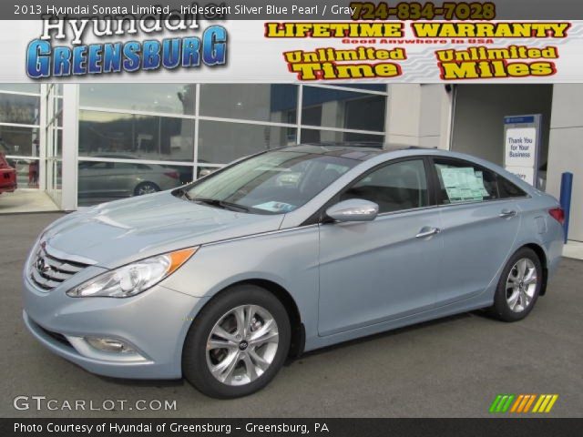 2013 Hyundai Sonata Limited in Iridescent Silver Blue Pearl