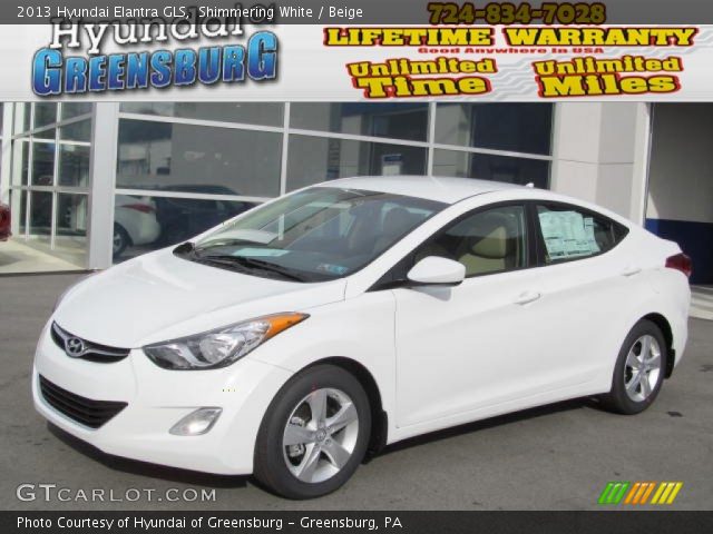 2013 Hyundai Elantra GLS in Shimmering White
