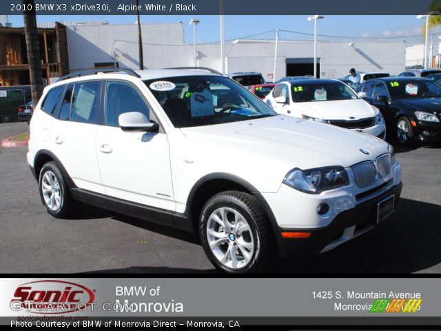 2010 BMW X3 xDrive30i in Alpine White