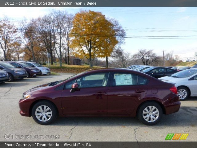 2012 Honda Civic LX Sedan in Crimson Pearl