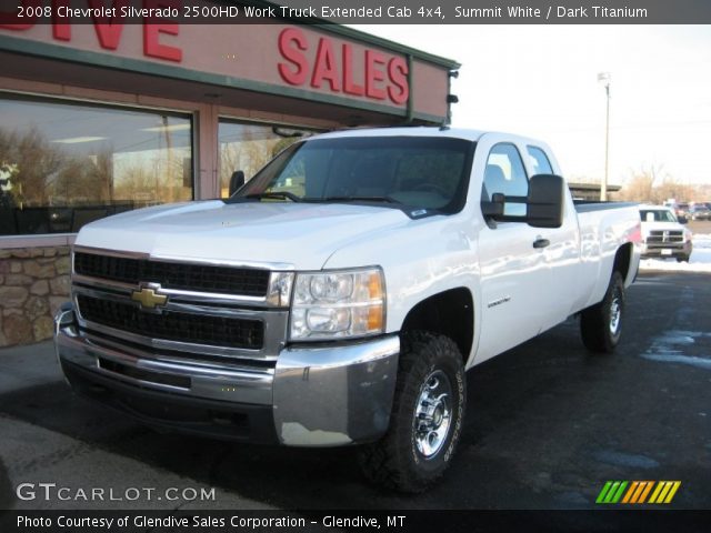 2008 Chevrolet Silverado 2500HD Work Truck Extended Cab 4x4 in Summit White