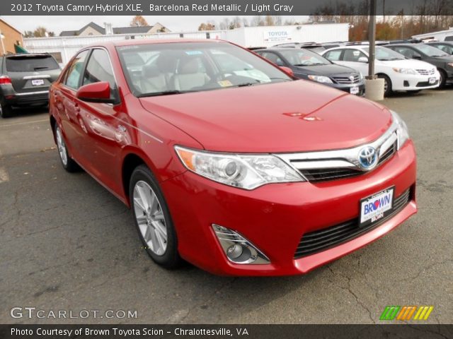 2012 Toyota Camry Hybrid XLE in Barcelona Red Metallic