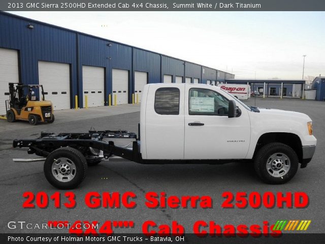 2013 GMC Sierra 2500HD Extended Cab 4x4 Chassis in Summit White