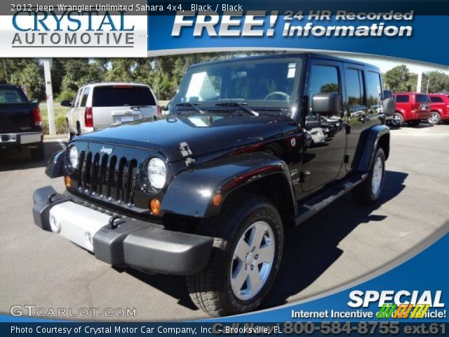 2012 Jeep Wrangler Unlimited Sahara 4x4 in Black