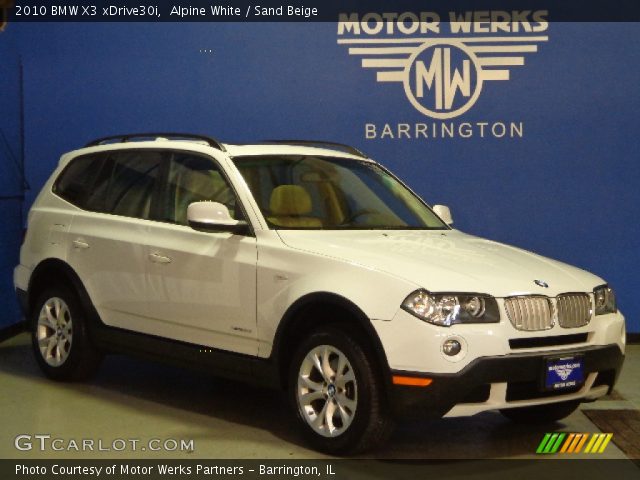 2010 BMW X3 xDrive30i in Alpine White