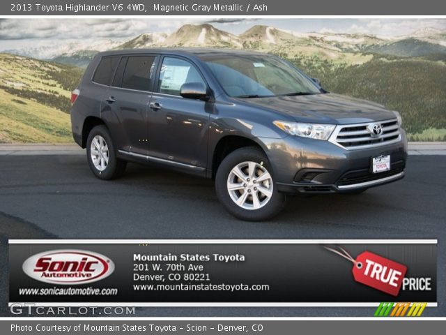 2013 Toyota Highlander V6 4WD in Magnetic Gray Metallic