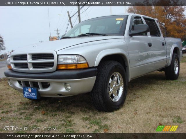 2001 Dodge Dakota SLT Quad Cab in Bright Silver Metallic