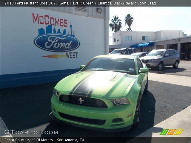 2013 Ford Mustang Boss 302 in Gotta Have It Green