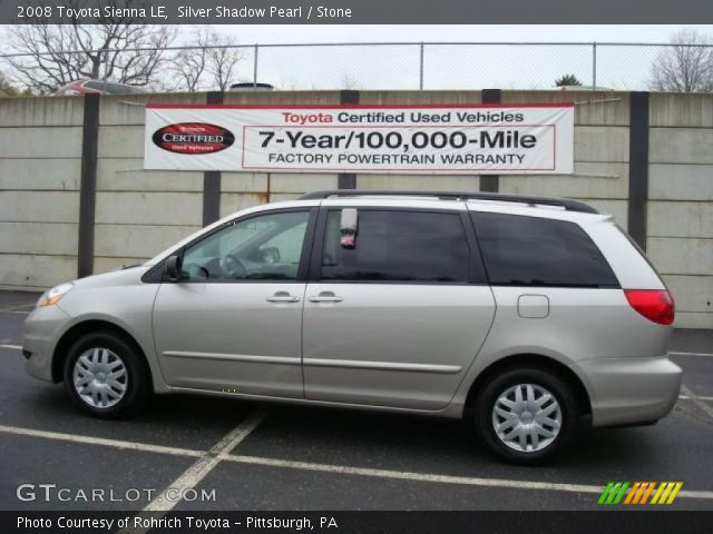2008 Toyota Sienna LE in Silver Shadow Pearl