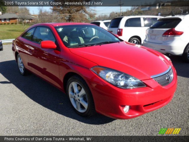 2005 Toyota Solara SE V6 Coupe in Absolutely Red