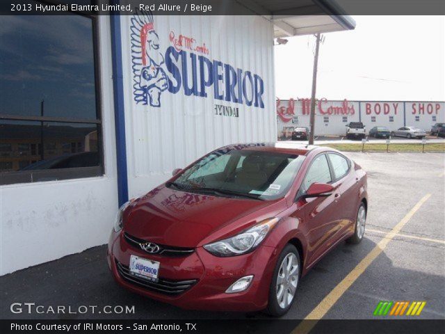 2013 Hyundai Elantra Limited in Red Allure