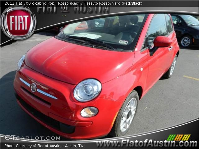 2012 Fiat 500 c cabrio Pop in Rosso (Red)