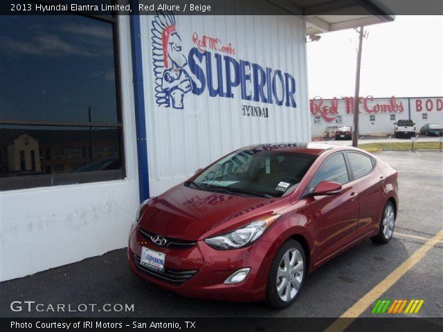 2013 Hyundai Elantra Limited in Red Allure