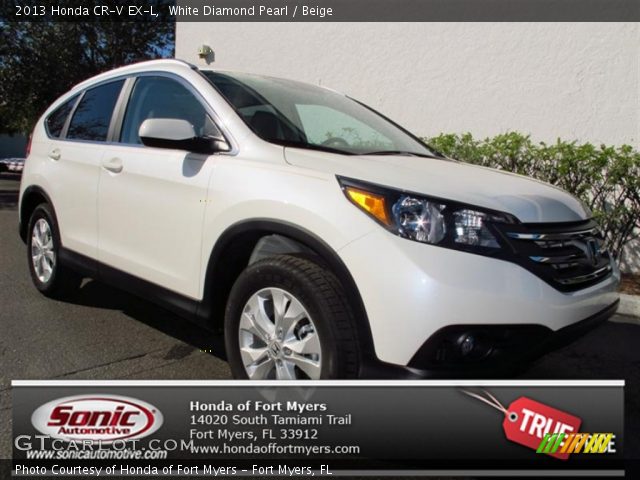 2013 Honda CR-V EX-L in White Diamond Pearl