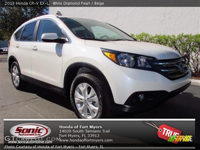 2013 Honda CR-V EX-L in White Diamond Pearl