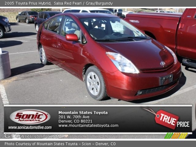 2005 Toyota Prius Hybrid in Salsa Red Pearl