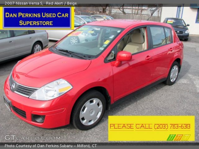 2007 Nissan Versa S in Red Alert