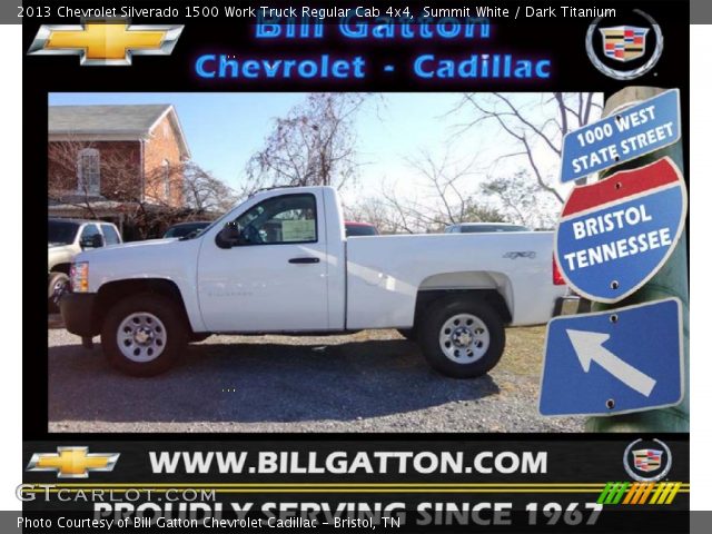 2013 Chevrolet Silverado 1500 Work Truck Regular Cab 4x4 in Summit White