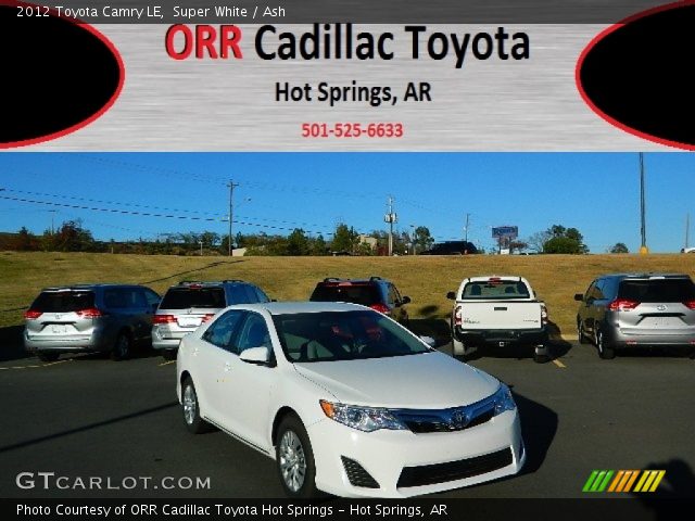 2012 Toyota Camry LE in Super White