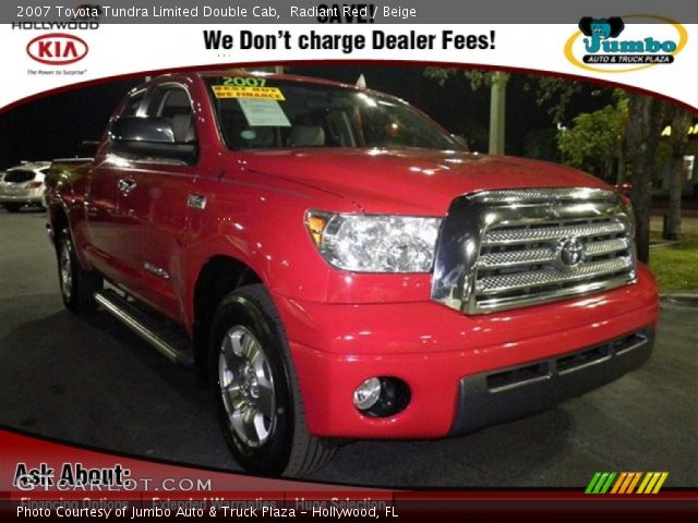 2007 Toyota Tundra Limited Double Cab in Radiant Red