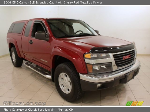 2004 GMC Canyon SLE Extended Cab 4x4 in Cherry Red Metallic