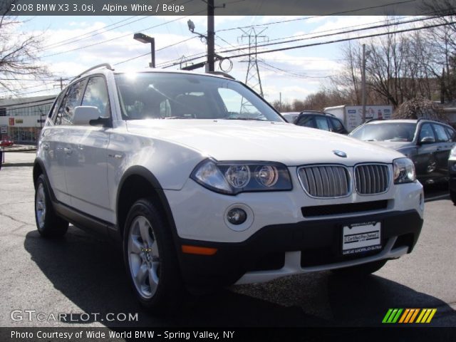 2008 BMW X3 3.0si in Alpine White