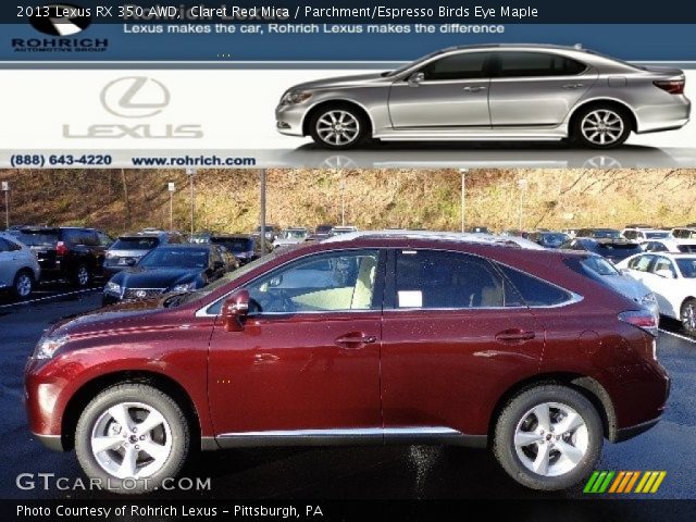 2013 Lexus RX 350 AWD in Claret Red Mica