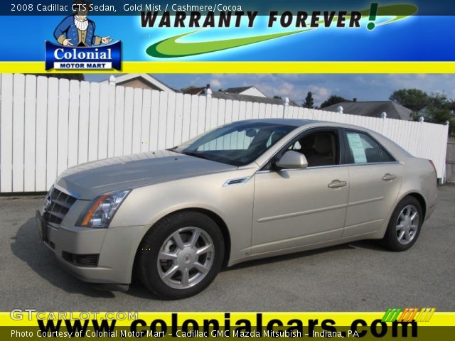 2008 Cadillac CTS Sedan in Gold Mist
