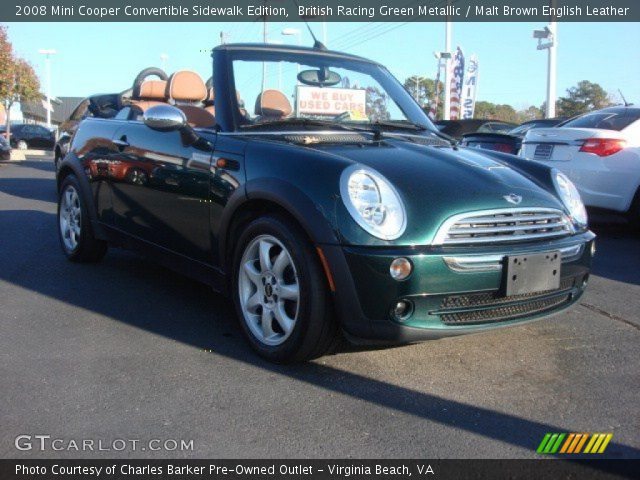 2008 Mini Cooper Convertible Sidewalk Edition in British Racing Green Metallic