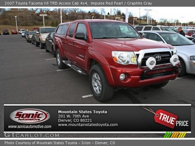 2007 Toyota Tacoma V6 TRD Access Cab 4x4 in Impulse Red Pearl