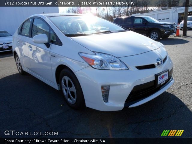 2012 Toyota Prius 3rd Gen Four Hybrid in Blizzard White Pearl