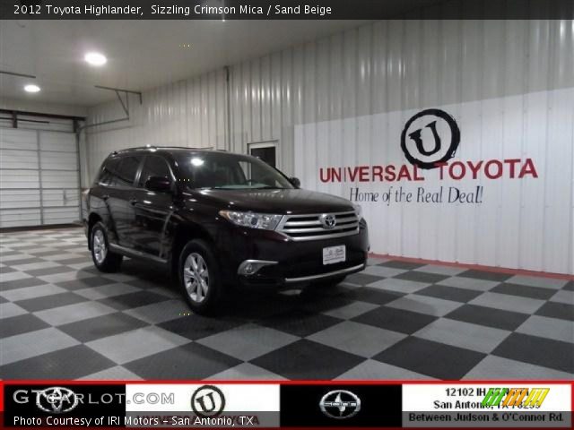 2012 Toyota Highlander  in Sizzling Crimson Mica