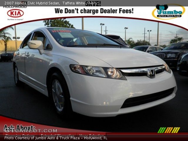 2007 Honda Civic Hybrid Sedan in Taffeta White