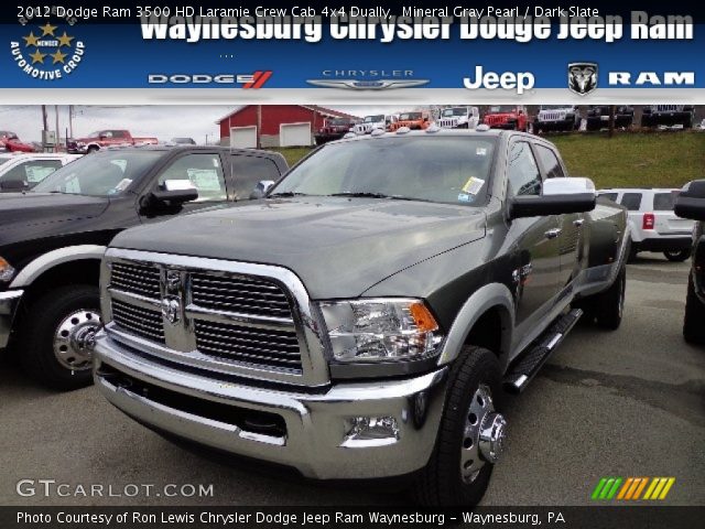2012 Dodge Ram 3500 HD Laramie Crew Cab 4x4 Dually in Mineral Gray Pearl