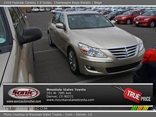 2009 Hyundai Genesis 3.8 Sedan in Champagne Beige Metallic