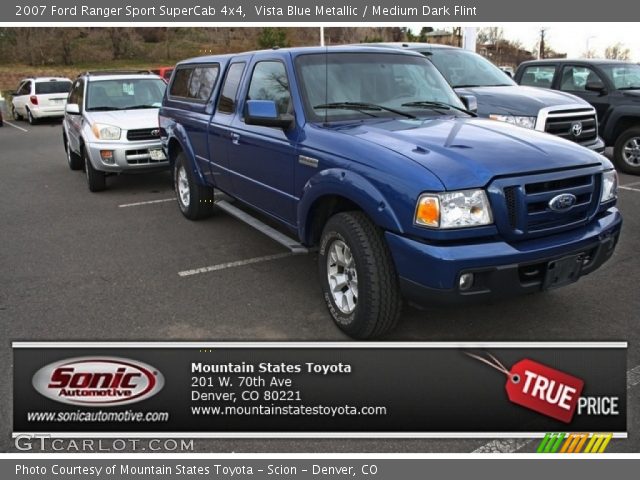 2007 Ford Ranger Sport SuperCab 4x4 in Vista Blue Metallic