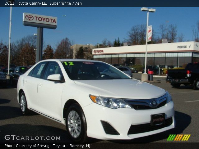 2012 Toyota Camry LE in Super White