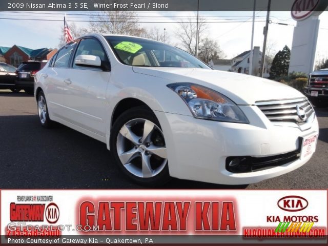 2009 Nissan Altima 3.5 SE in Winter Frost Pearl