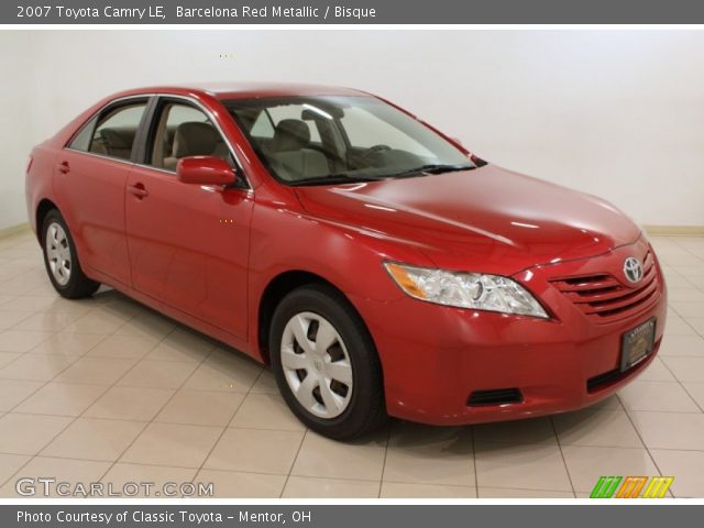 2007 Toyota Camry LE in Barcelona Red Metallic