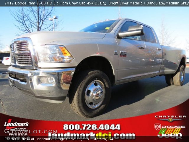 2012 Dodge Ram 3500 HD Big Horn Crew Cab 4x4 Dually in Bright Silver Metallic