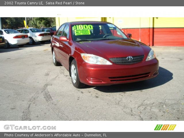 2002 Toyota Camry LE in Salsa Red Pearl